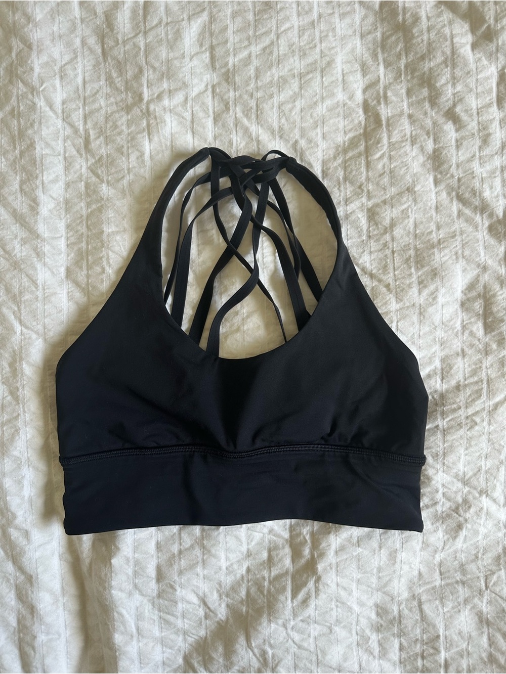 lululemon athletica Black Strappy-Back Sports Bra